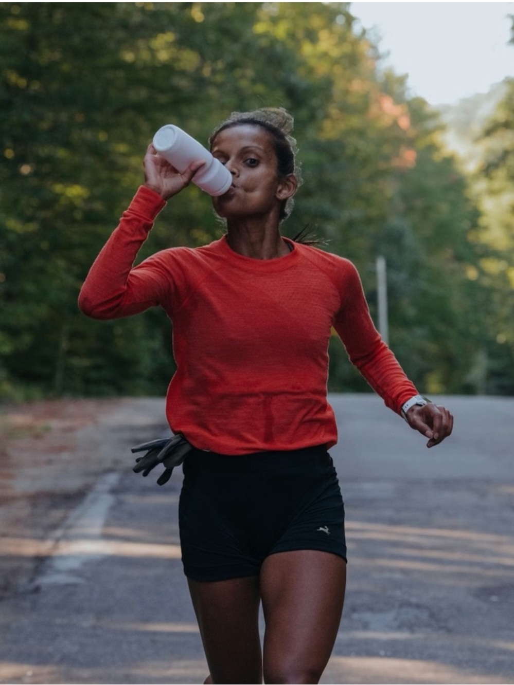 Tracksmith Turnover Short Tights in Navy